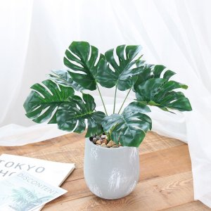 ITIMPORT SZTUCZNA Roślina W DONICZCE REALISTYCZNA 33cm MONSTERA DELICIOSA Piękna 4