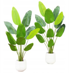 ITIMPORT SZTUCZNA Roślina PALMA Strelitzia RAJSKI PTAK W DONICZCE REALISTYCZNA 120cm 3
