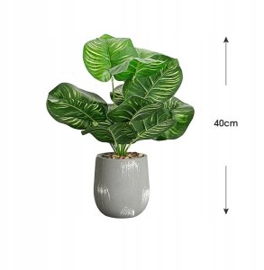 ITIMPORT SZTUCZNA Roślina W DONICZCE REALISTYCZNA 37cm KALATEA do DOMU BIURA 7