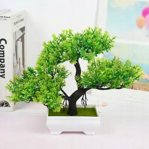 ITIMPORT Roślina BONSAI w Doniczce DRZEWKO MINI Piękne REALISTYCZNE Ozdobne 3