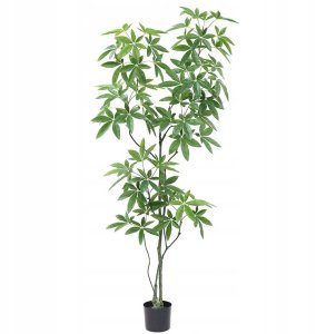 ITIMPORT SZTUCZNA Roślina PACHIRA W DONICZCE REALISTYCZNA 60cm KRZACZEK PIĘKNA 4