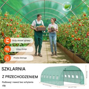 Vevor Tunel foliowy ogrodowy szklarnia 17m2 5.9x2.95x1.98 m 5