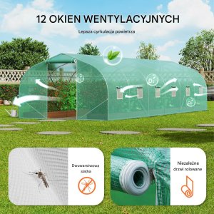 Vevor Tunel foliowy ogrodowy szklarnia 27m2 9x3x2 m 5