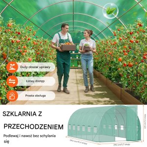 Vevor Tunel foliowy ogrodowy szklarnia 17m2 5.9x2.95x2.25 m 5