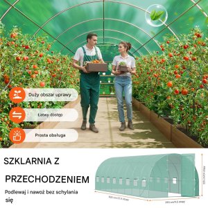 Tunel foliowy ogrodowy szklarnia 24m2  8.3x2.9x2.2 m 4