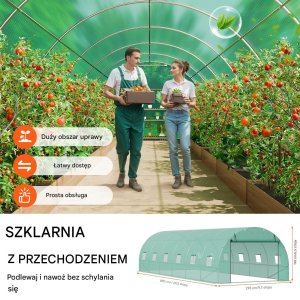 Tunel foliowy ogrodowy szklarnia 26m2 8.9x2.95x2.25 m 4