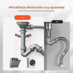 Zlew gastronomiczny basen zlewozmywak gospodarczy 76 x 43 cm stal 5