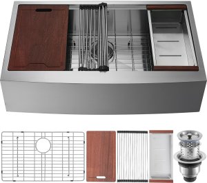 Zlewozmywak kuchenny Zlew gastronomiczny deska kosz sitko 76.2x55.8 cm 1