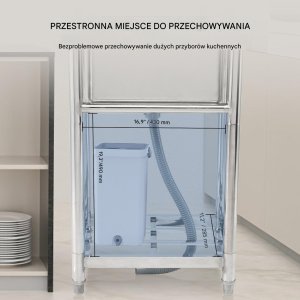 Zlew gastronomiczny basen zlewozmywak gospodarczy 50x55 cm 5