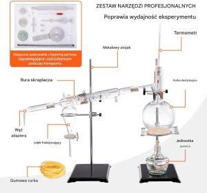 Zestaw szkła laboratoryjnego do destylacji olejki eteryczne 500 ml 5
