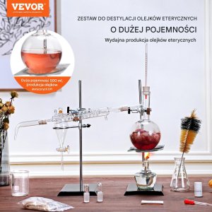 Zestaw szkła laboratoryjnego do destylacji olejki eteryczne 500 ml 7