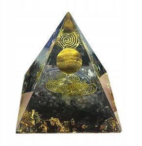 Piramida ORGONIT +LED Lampka PODSTAWA 5cm KRYSZTAŁ KAMIENIE AMULET 5cm HX05 3