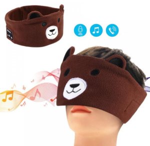 OPASKA na oczy NA SEN SŁUCHAWKI Bluetooth Krokodyl 2