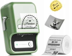 NIIMBOT Drukarka Termiczna NAKLEJKI Bluetooth B21 PRO Wydruk 2KOLORY 300dpi 2