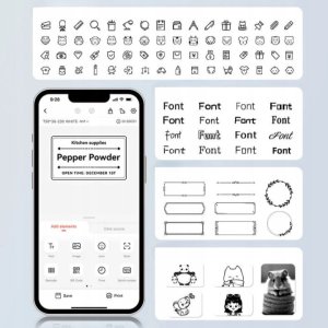 NIIMBOT Drukarka Termiczna NAKLEJKI Bluetooth B21 PRO Wydruk 2KOLORY 300dpi 8