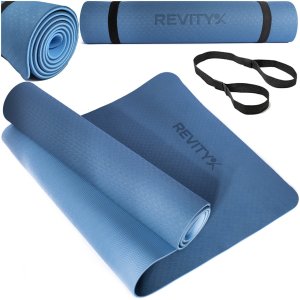 Mata treningowa do jogi ćwiczeń fitness pilatesu Revity 183 cm x 61 cm x 6 mm 1