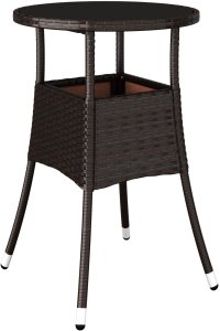 vidaXL Zestaw mebli jadalnych Zestaw 3 Brązowy Rattan, Metal Wytrzymały 5
