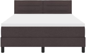 vidaXL Rama łóżka z materacem Ciemnoszary Tkanina 140 x 200 cm 8