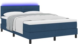 Rama łóżka vidaXL z materacem Granatowy Tkanina 160 x 200 cm Łóżko 2