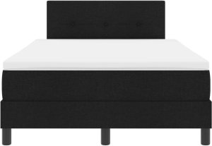 vidaXL Łóżko z materacem Czarna i biała Tkanina 120 x 200 cm 8