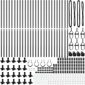 Słupy ogrodowe vidaXL Zestaw 52 szt. Szary Beton 3.2 x 3.2 x 83.5 cm 4