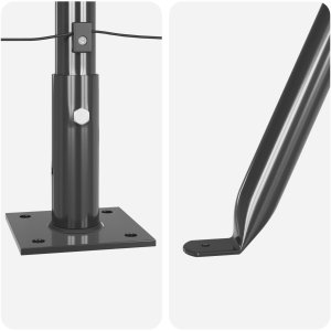 Słupy ogrodowe vidaXL Zestaw 52 szt. Szary Beton 3.2 x 3.2 x 83.5 cm 7