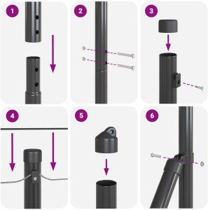 Słupy ogrodowe vidaXL Zestaw 52 szt. Szary Beton 3.2 x 3.2 x 83.5 cm 8
