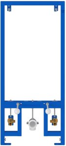 Akcesoria łazienkowe vidaXL Niebieski Metal, Plastik 50 x 17.5 x 136 cm 1