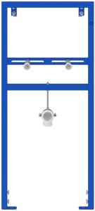 vidaXL Akcesoria łazienkowe na montaż Niebieski Metal 50 x 17.5 x 136 cm 1