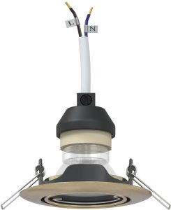 vidaXL Lampy Zestaw 24 Mosiądz 9 cm Mosiężne Lampy Wpuszczane Okrągłe 3