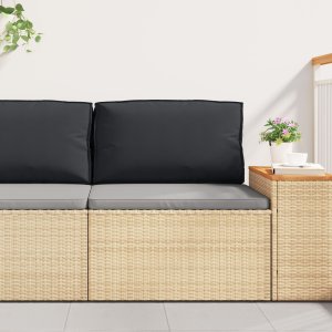 vidaXL Poduszki Czarna Poliester 40 x 80 x 12 cm Poduszka na krzesło 1