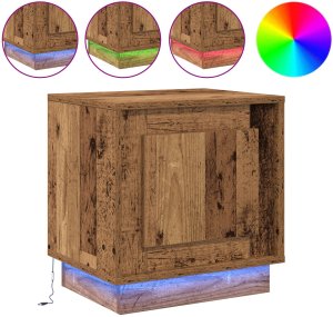 vidaXL Stolik nocny Zestaw 2 Stare drewno Drewno kompozytowe 4