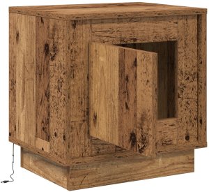 vidaXL Stolik nocny Zestaw 2 Stare drewno Drewno kompozytowe 7