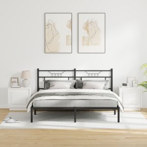 vidaXL Stoliki nocne Zestaw 2 Biały Drewno drewnopochodne 5