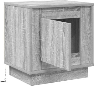 vidaXL Stoliki nocne Szary sonoma Drewno sklejkowe 44 x 34,5 x 45 cm (869572) 5