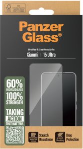 PanzerGlass Szklo hartowane Ultra-Wide Fit w. Black Frame do Xiaomi 15 Ultra 3