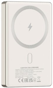 CANYON Powerbank OnPower 510 slim Magsafe 10000 mAh PD20W Beżowy 2