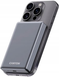 Canyon CANYON Powerbank OnPower 510 slim Magsafe 10000 mAh PD20W Grafitowy 6
