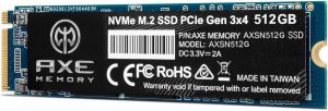 Dysk SSD AXE MEMORY 512 GB NVMe M.2 2280 PCIe Gen 3x4 (AXSN512G) 1