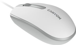 CANYON Mysz przewodowa M-10 Biało - Szara 2