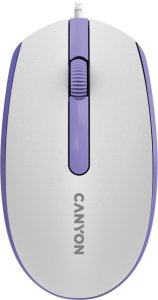 CANYON Mysz przewodowa M-10 Biało - Lawendowa 1