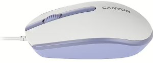 CANYON Mysz przewodowa M-10 Biało - Lawendowa 3