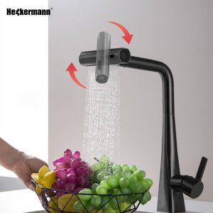 Końcówka do kranu Heckermann WM-214 Czarna 4