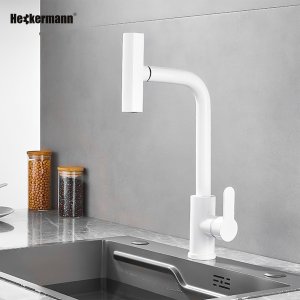 Wielofunkcyjna bateria kuchenna z elastyczną wylewką Heckermann FY-16 Biała 2