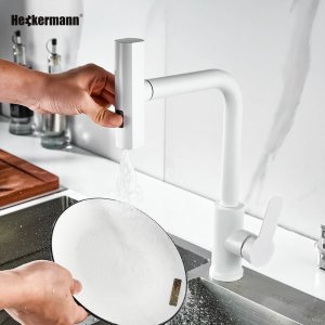 Wielofunkcyjna bateria kuchenna z elastyczną wylewką Heckermann FY-16 Biała 3