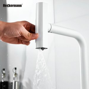 Wielofunkcyjna bateria kuchenna z elastyczną wylewką Heckermann FY-16 Biała 5