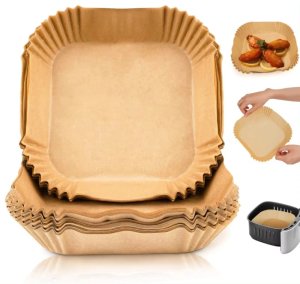 Wkład papierowy do frytkownicy beztłuszczowej 6-7L 20x20cm 100szt 11