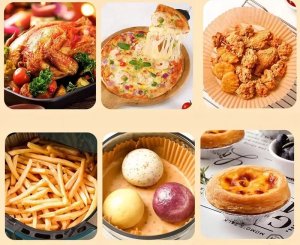 Wkład papierowy do frytkownicy beztłuszczowej 6-7L 20x20cm 100szt 12