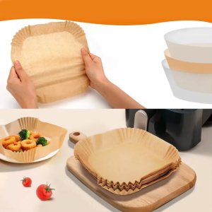 Wkład papierowy do frytkownicy beztłuszczowej 6-7L 20x20cm 100szt 4