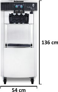 Maszynka do lodów Heckermann Maszyna do lodów włoskich 3 SMAKI 2x 6L 28L/H Heckermann 8228T 2